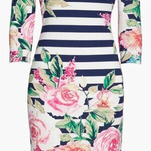 ELIZA J Stripe Off the Shoulder Dress